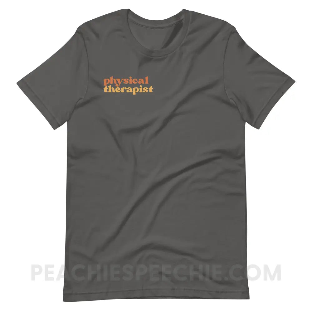 Earthy Physical Therapist Premium Soft Tee - Asphalt / S - T-Shirt peachiespeechie.com