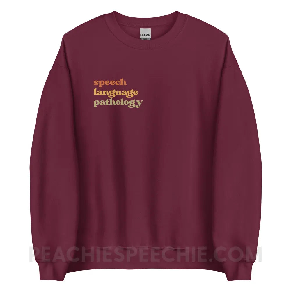 Earthy SLP Classic Sweatshirt - Maroon / S - peachiespeechie.com