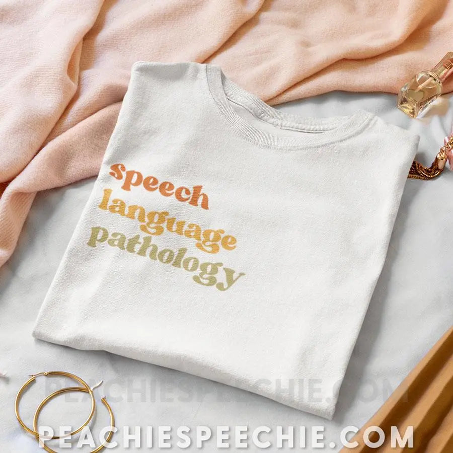 Earthy SLP Classic Tee - White / S - T-Shirts & Tops peachiespeechie.com