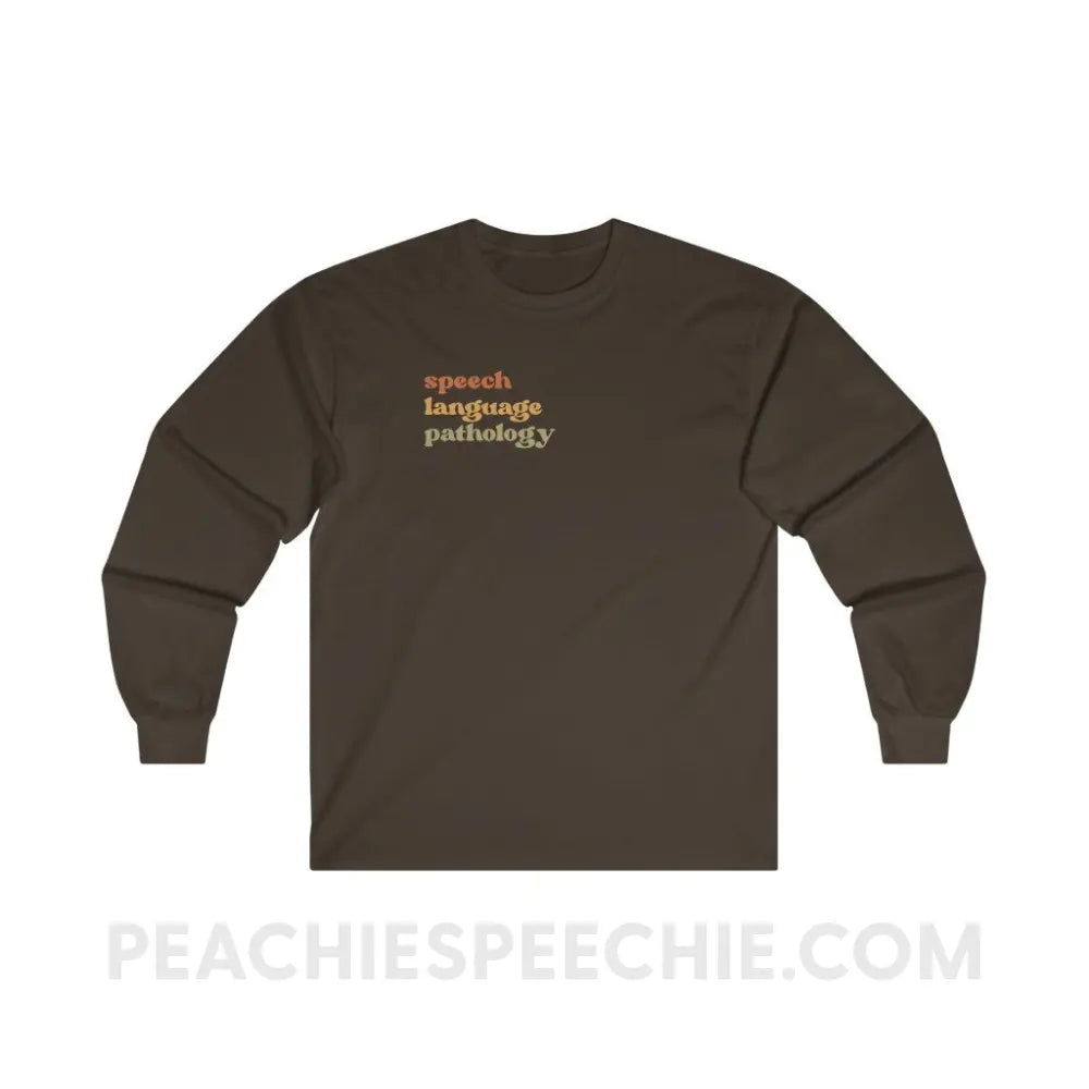 Earthy SLP Long Sleeve Tee - Dark Chocolate / S - Long-sleeve peachiespeechie.com