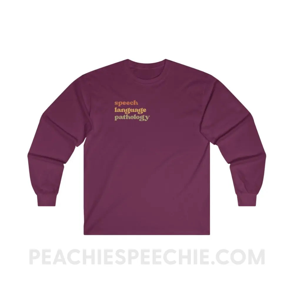 Earthy SLP Long Sleeve Tee - Maroon / S - Long-sleeve peachiespeechie.com