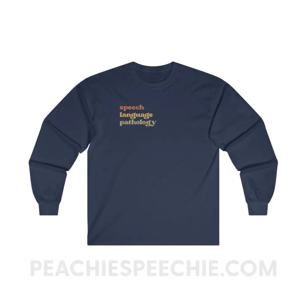 Earthy SLP Long Sleeve Tee - Navy / S - Long-sleeve peachiespeechie.com