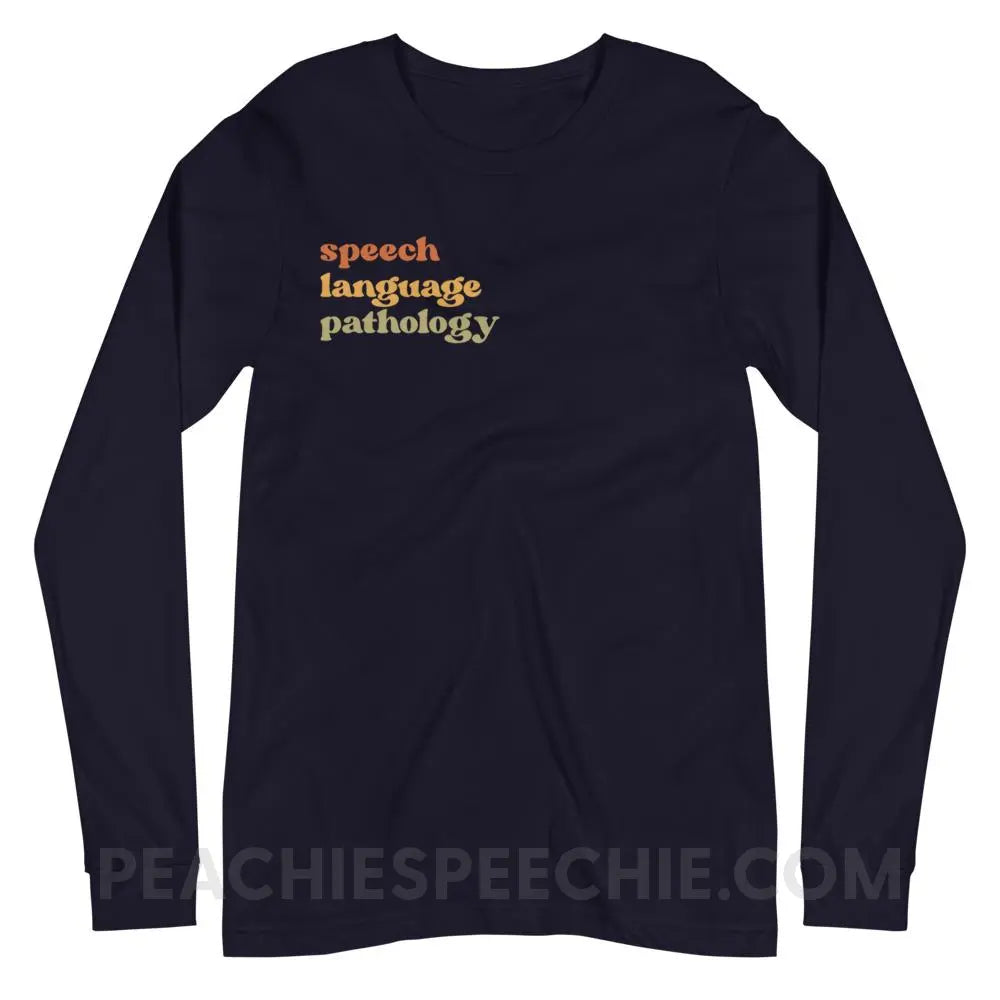 Earthy SLP Premium Long Sleeve - Navy / XS - peachiespeechie.com