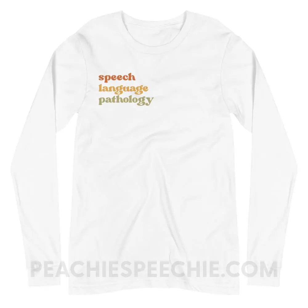 Earthy SLP Premium Long Sleeve - White / XS - peachiespeechie.com