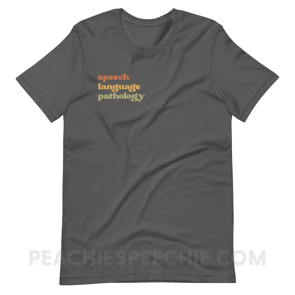 Earthy SLP Premium Soft Tee - Asphalt / S - peachiespeechie.com