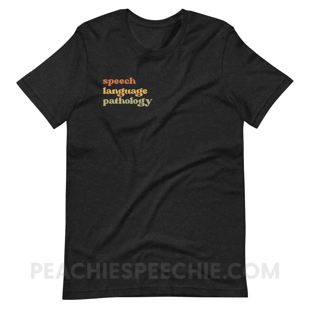 Earthy SLP Premium Soft Tee - Black Heather / XS - peachiespeechie.com