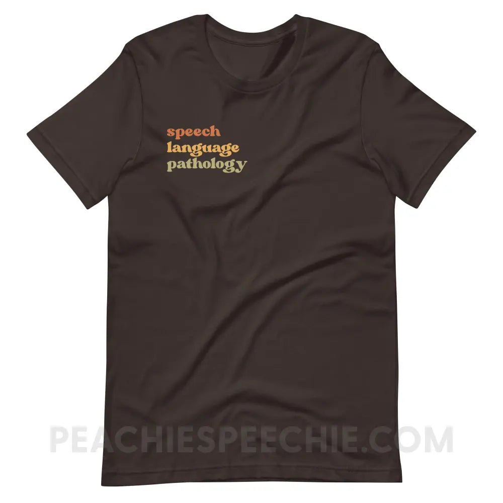 Earthy SLP Premium Soft Tee - Brown / S - peachiespeechie.com