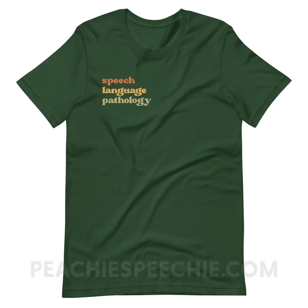 Earthy SLP Premium Soft Tee - Forest / S - peachiespeechie.com