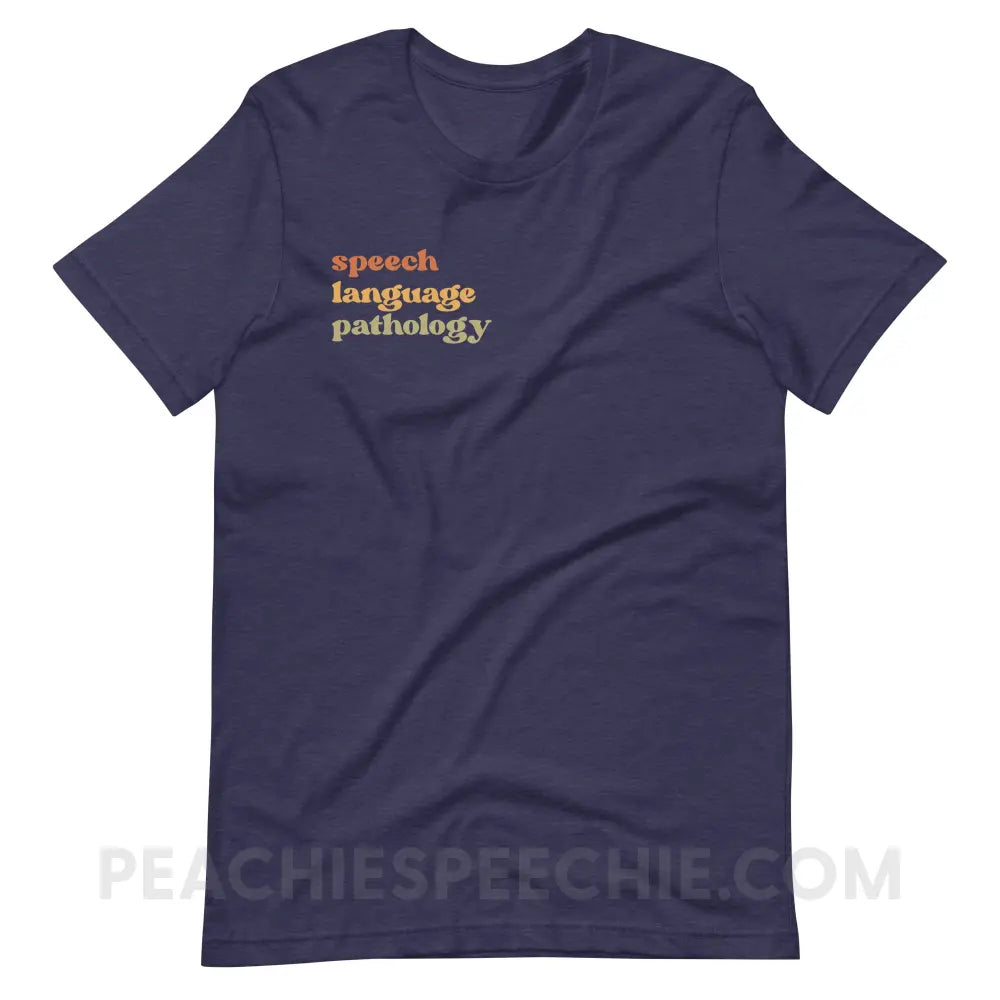 Earthy SLP Premium Soft Tee - Heather Midnight Navy / XS - peachiespeechie.com