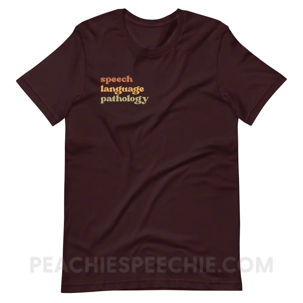 Earthy SLP Premium Soft Tee - Oxblood Black / S - peachiespeechie.com
