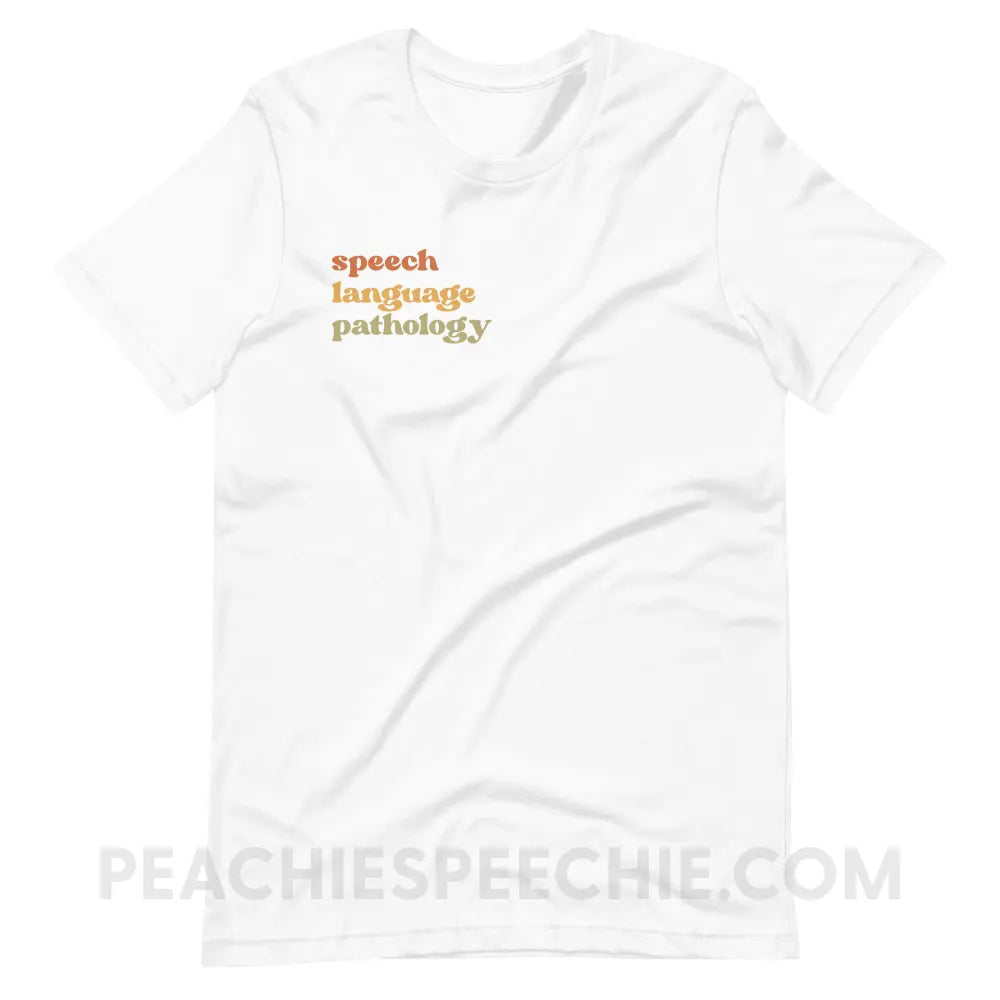 Earthy SLP Premium Soft Tee - White / XS - peachiespeechie.com