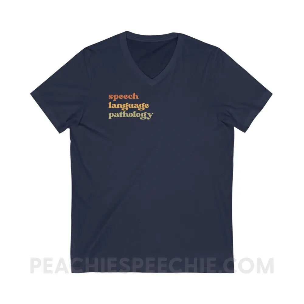 Earthy SLP Soft V-Neck - Navy / S - V-neck peachiespeechie.com