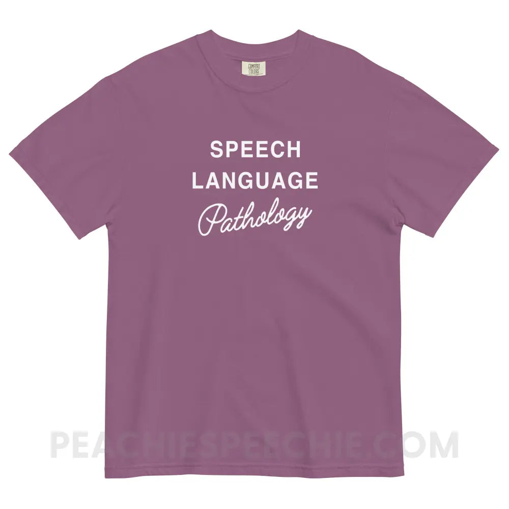 Elegant Speech Language Pathology Comfort Colors Tee - Berry / S - peachiespeechie.com