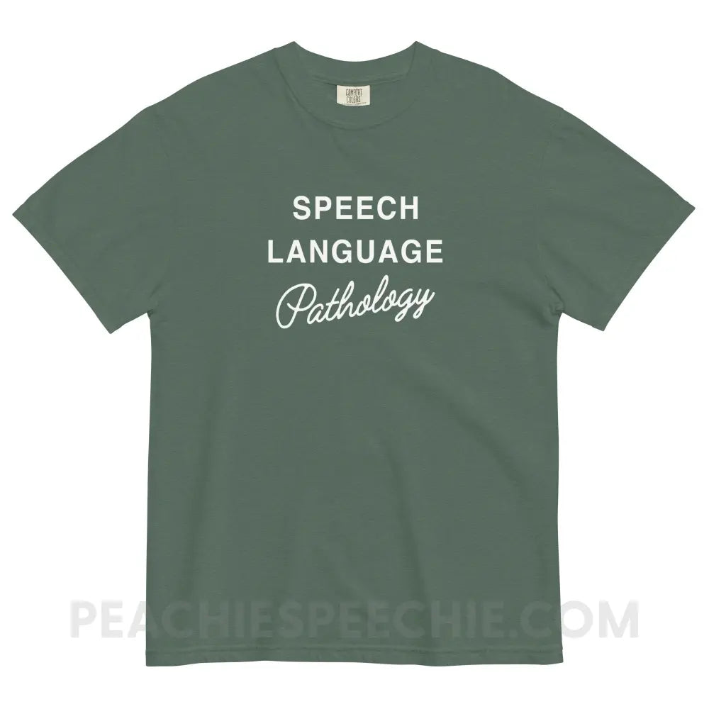 Elegant Speech Language Pathology Comfort Colors Tee - Blue Spruce / S - peachiespeechie.com