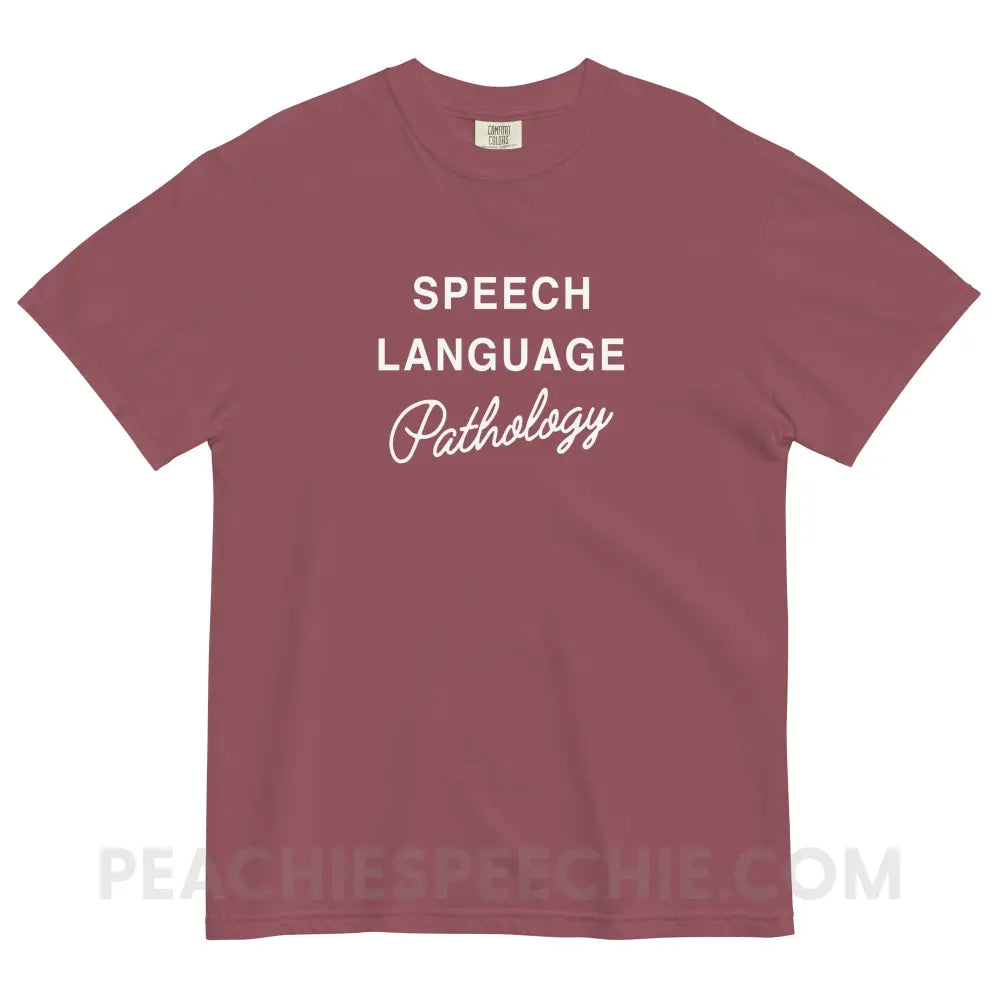Elegant Speech Language Pathology Comfort Colors Tee - Brick / S - peachiespeechie.com