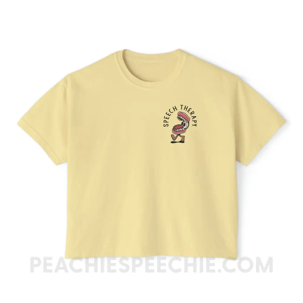 Essential Provisions for Speech Therapy Comfort Colors Boxy Tee - Butter / S - T-Shirt peachiespeechie.com