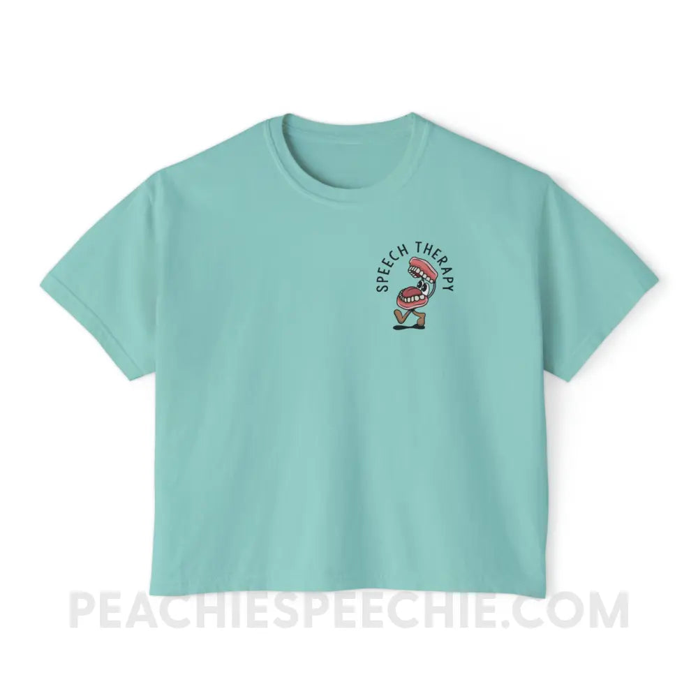Essential Provisions for Speech Therapy Comfort Colors Boxy Tee - Chalky Mint / S - T - Shirt peachiespeechie.com
