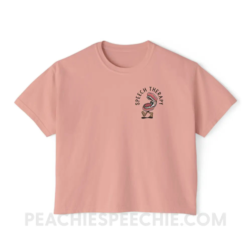 Essential Provisions for Speech Therapy Comfort Colors Boxy Tee - Peachy / S - T-Shirt peachiespeechie.com