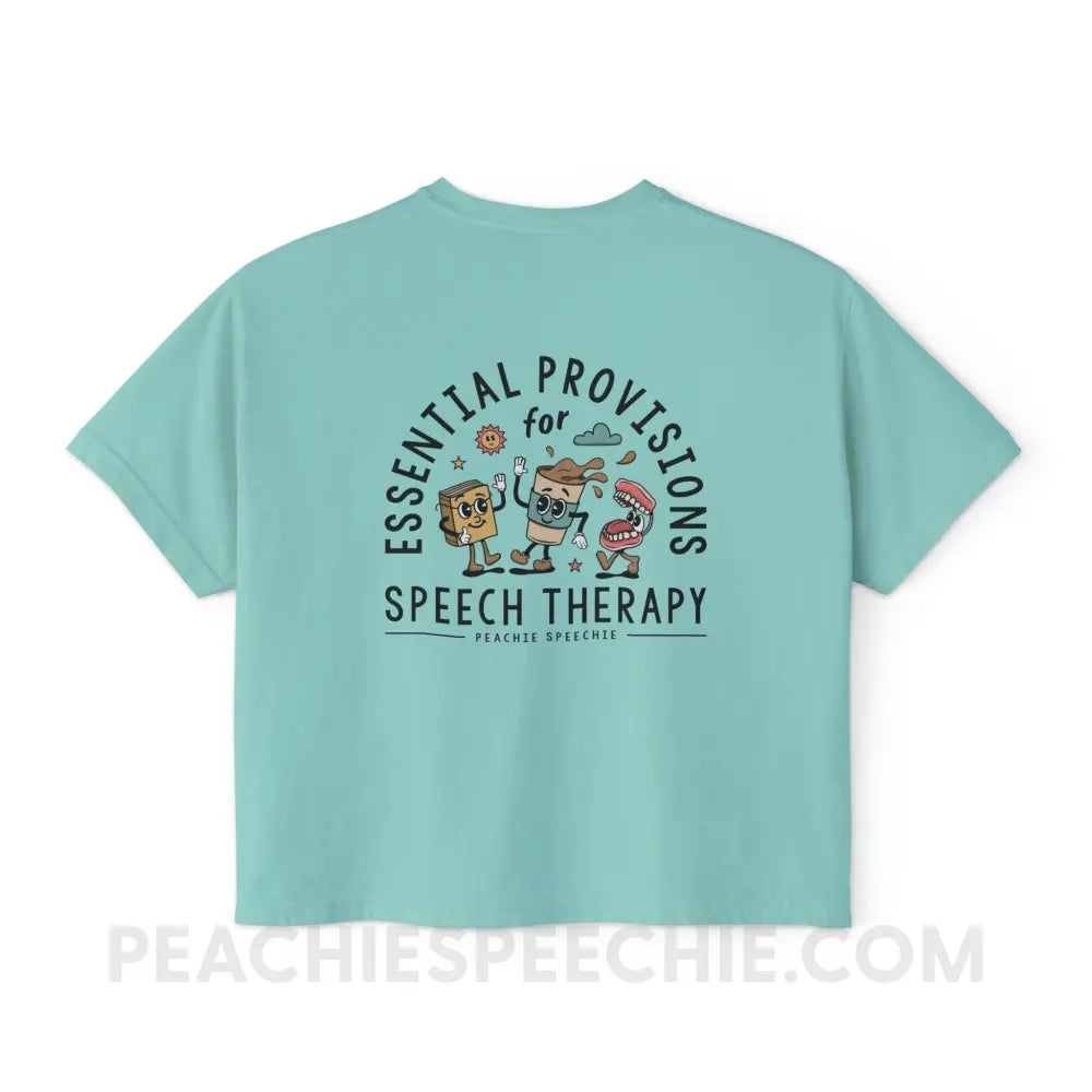 Essential Provisions for Speech Therapy Comfort Colors Boxy Tee - T-Shirt peachiespeechie.com