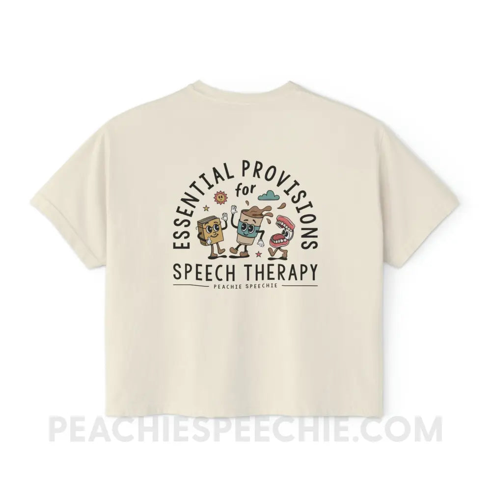 Essential Provisions for Speech Therapy Comfort Colors Boxy Tee - T-Shirt peachiespeechie.com