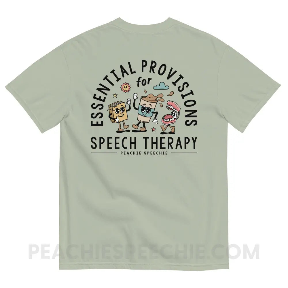 Essential Provisions for Speech Therapy Comfort Colors Tee - Bay / S - peachiespeechie.com