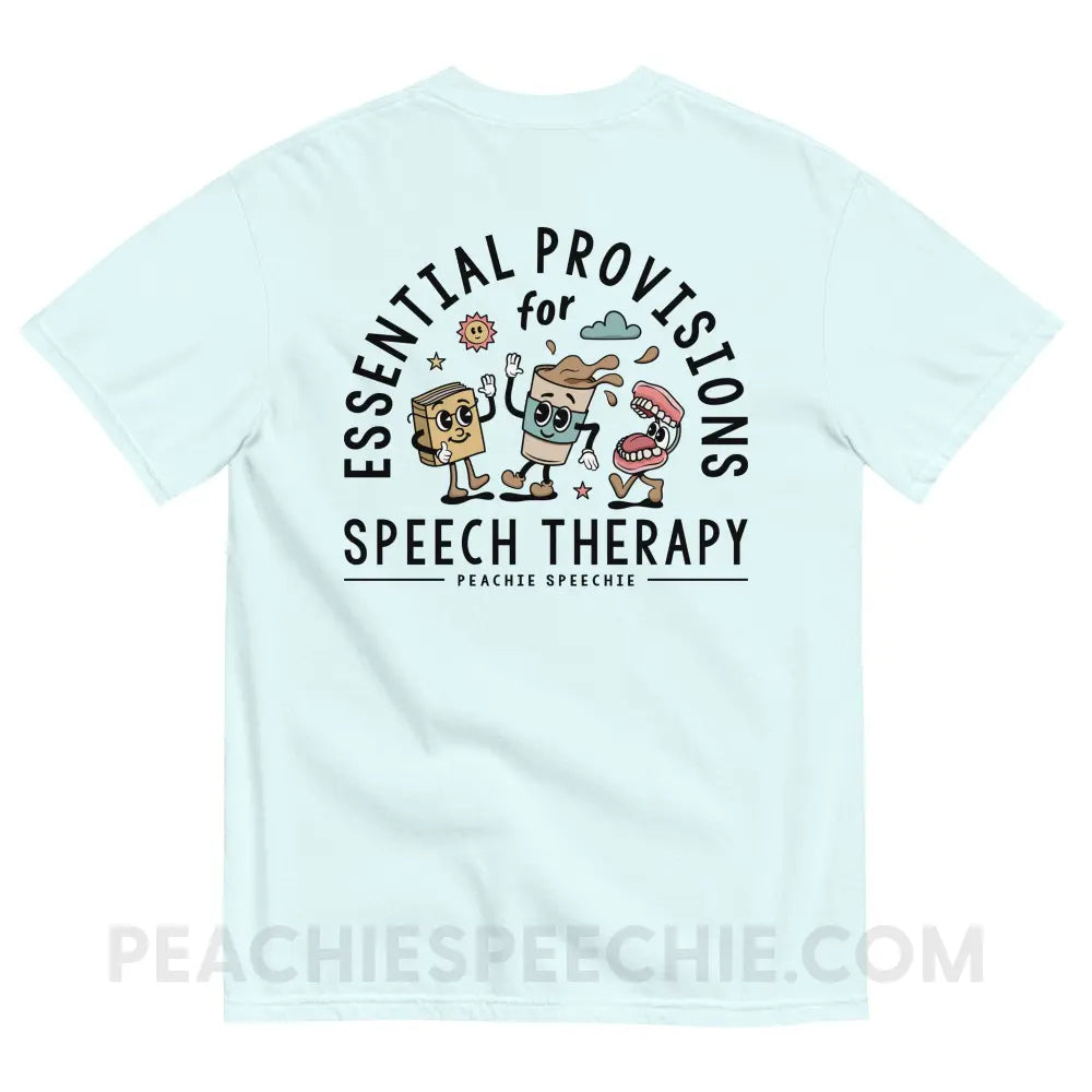Essential Provisions for Speech Therapy Comfort Colors Tee - Chambray / S - peachiespeechie.com
