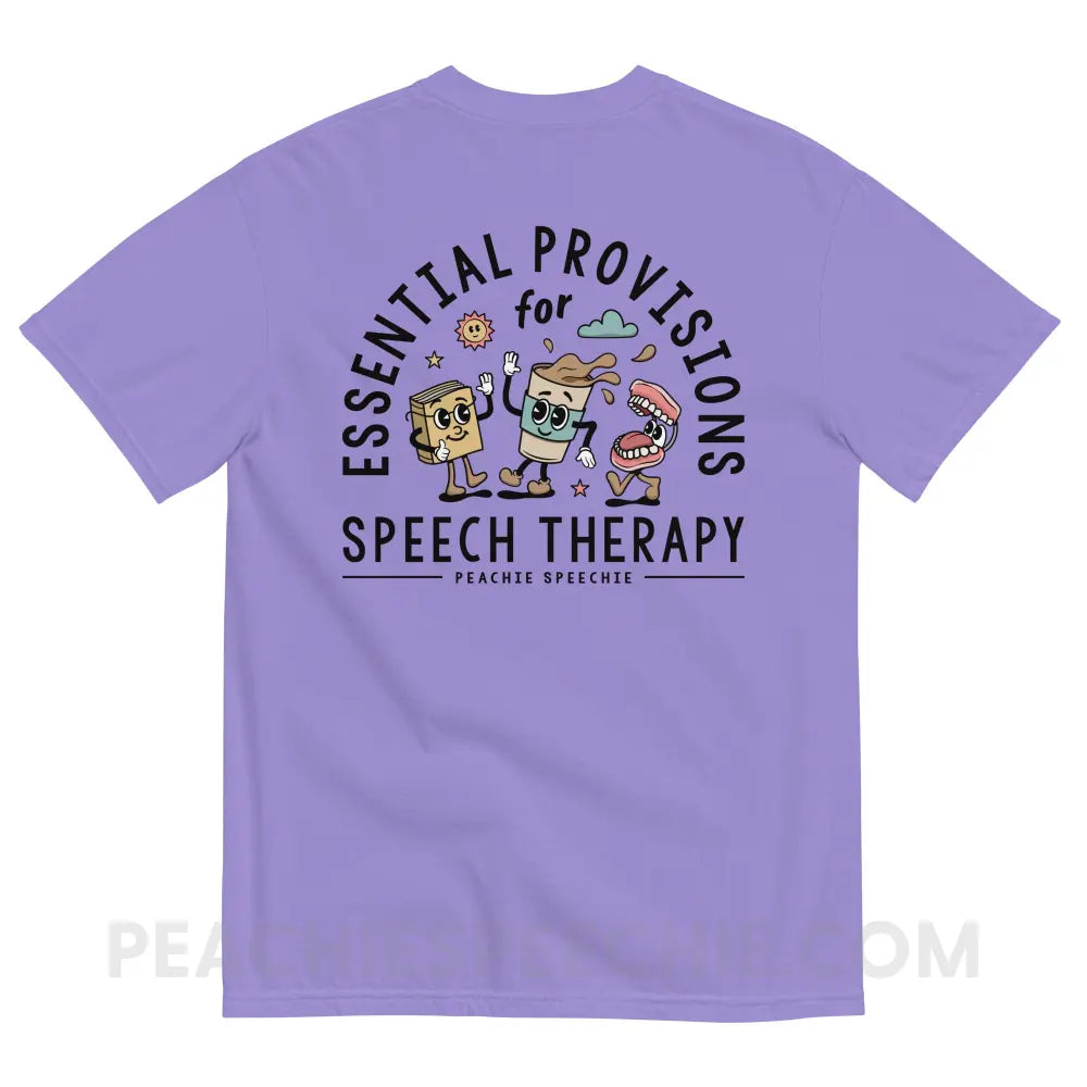 Essential Provisions for Speech Therapy Comfort Colors Tee - Violet / S - peachiespeechie.com