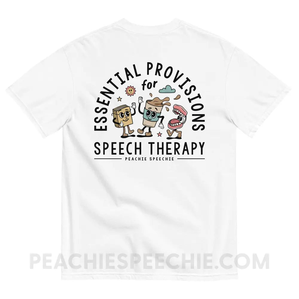 Essential Provisions for Speech Therapy Comfort Colors Tee - White / S - peachiespeechie.com