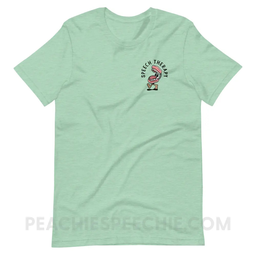 Essential Provisions for Speech Therapy Premium Soft Tee - Heather Prism Mint / S - peachiespeechie.com