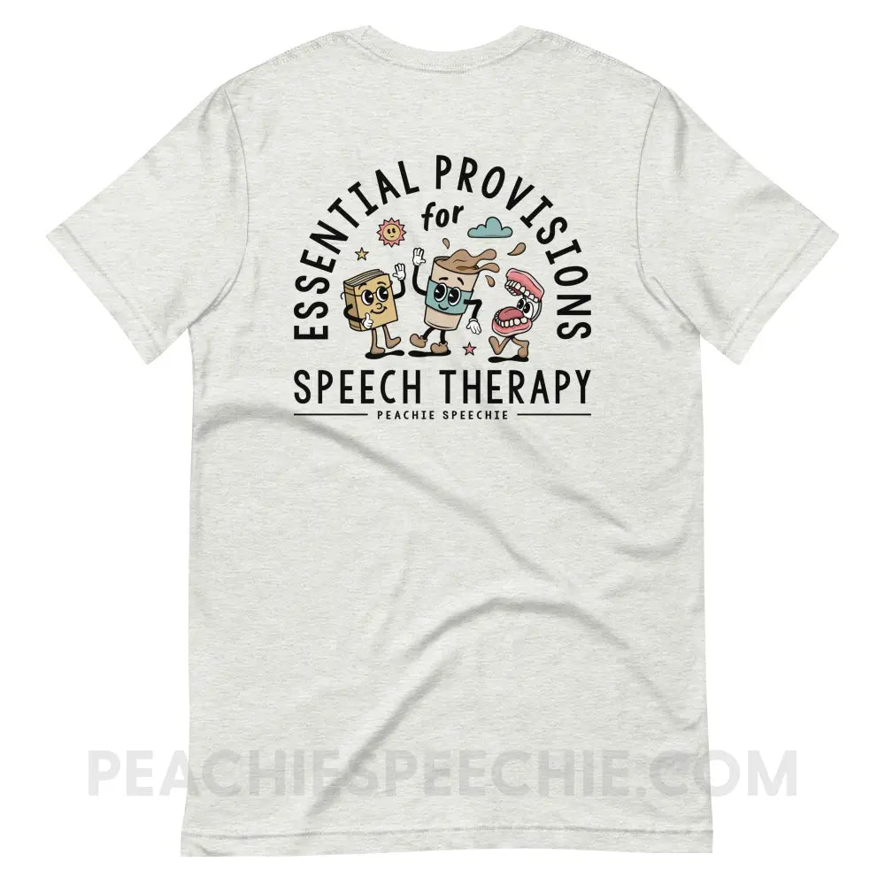 Essential Provisions for Speech Therapy Premium Soft Tee - peachiespeechie.com