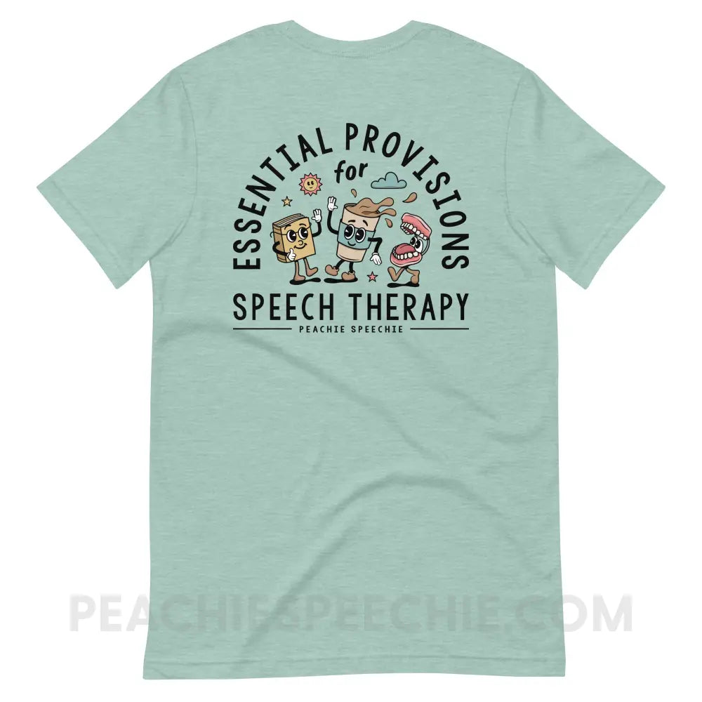 Essential Provisions for Speech Therapy Premium Soft Tee - peachiespeechie.com