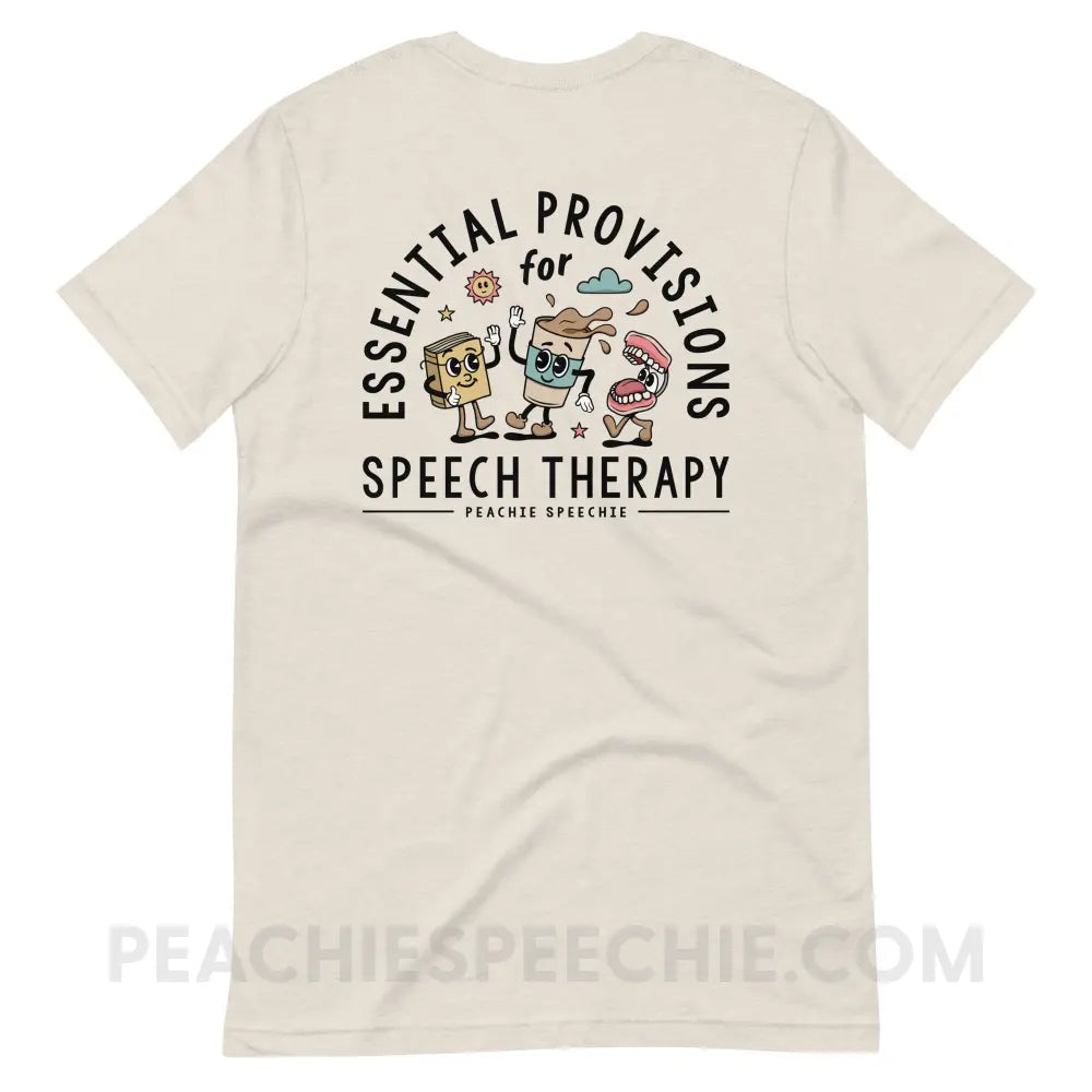 Essential Provisions for Speech Therapy Premium Soft Tee - peachiespeechie.com