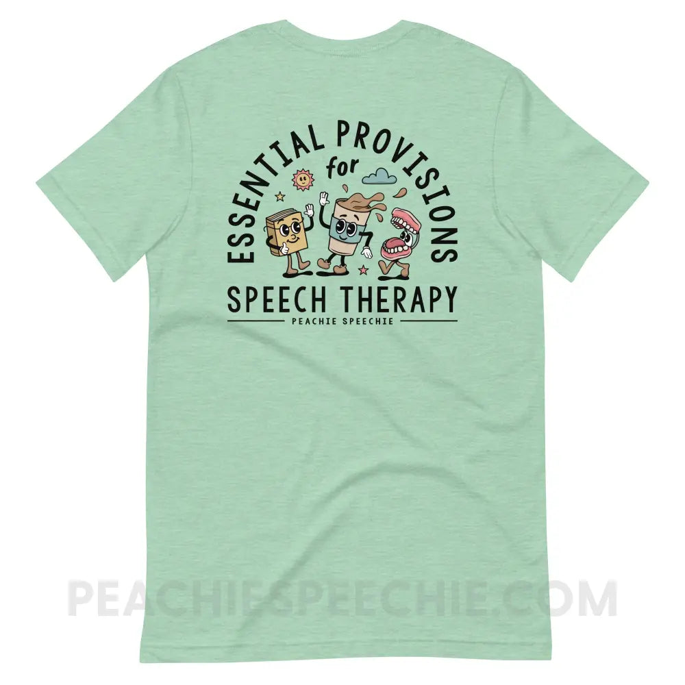 Essential Provisions for Speech Therapy Premium Soft Tee - peachiespeechie.com