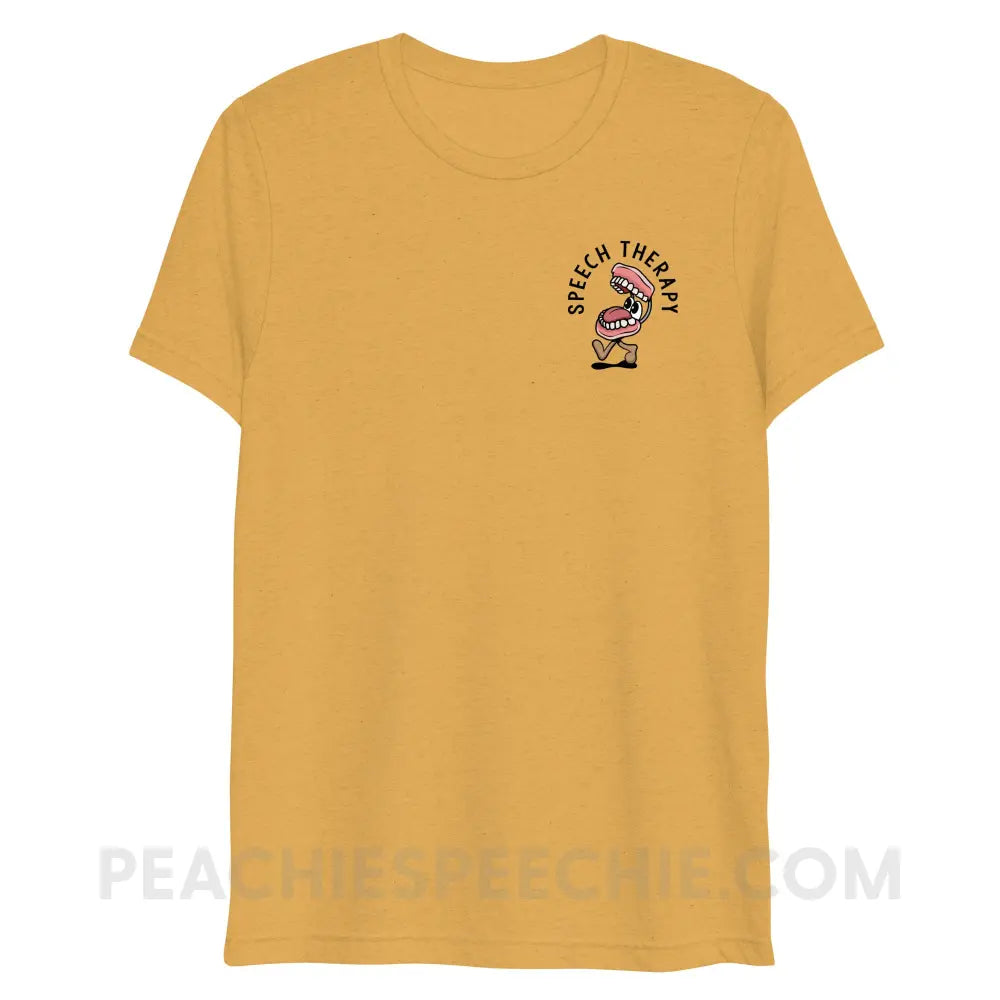 Essential Provisions for Speech Therapy Tri-Blend Tee - Mustard Triblend / XS - peachiespeechie.com