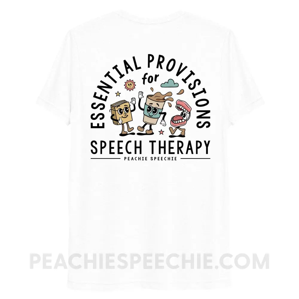 Essential Provisions for Speech Therapy Tri-Blend Tee - peachiespeechie.com