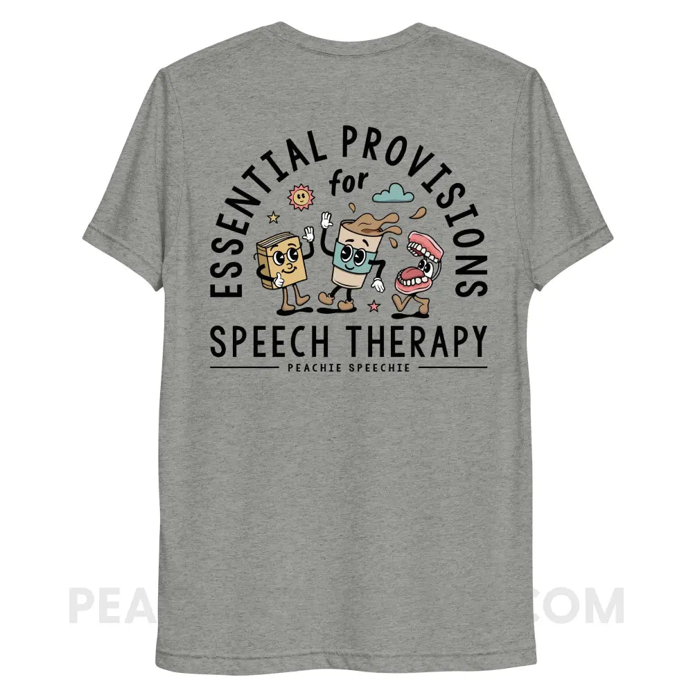 Essential Provisions for Speech Therapy Tri-Blend Tee - peachiespeechie.com