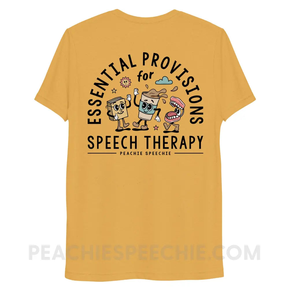 Essential Provisions for Speech Therapy Tri-Blend Tee - peachiespeechie.com