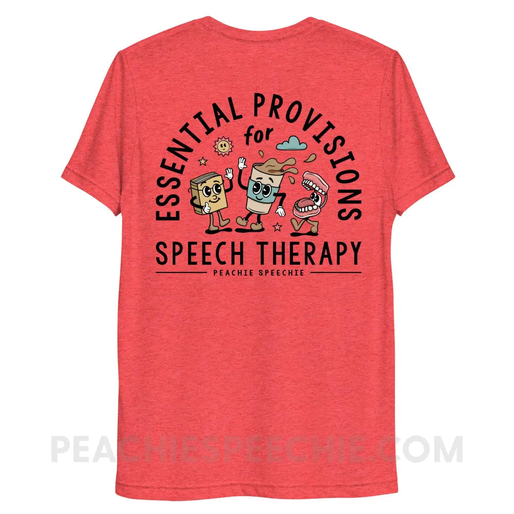 Essential Provisions for Speech Therapy Tri-Blend Tee - peachiespeechie.com