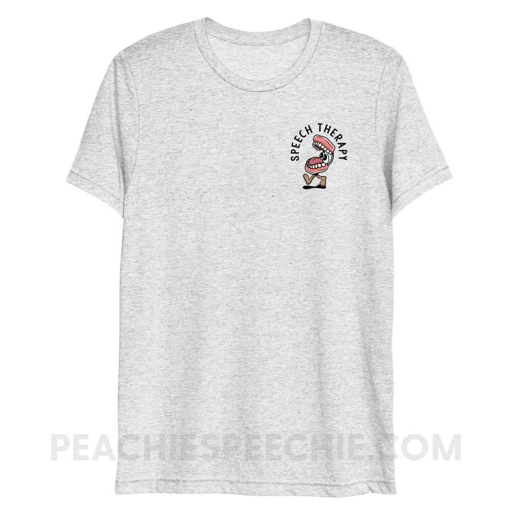 Essential Provisions for Speech Therapy Tri-Blend Tee - White Fleck Triblend / XS - peachiespeechie.com