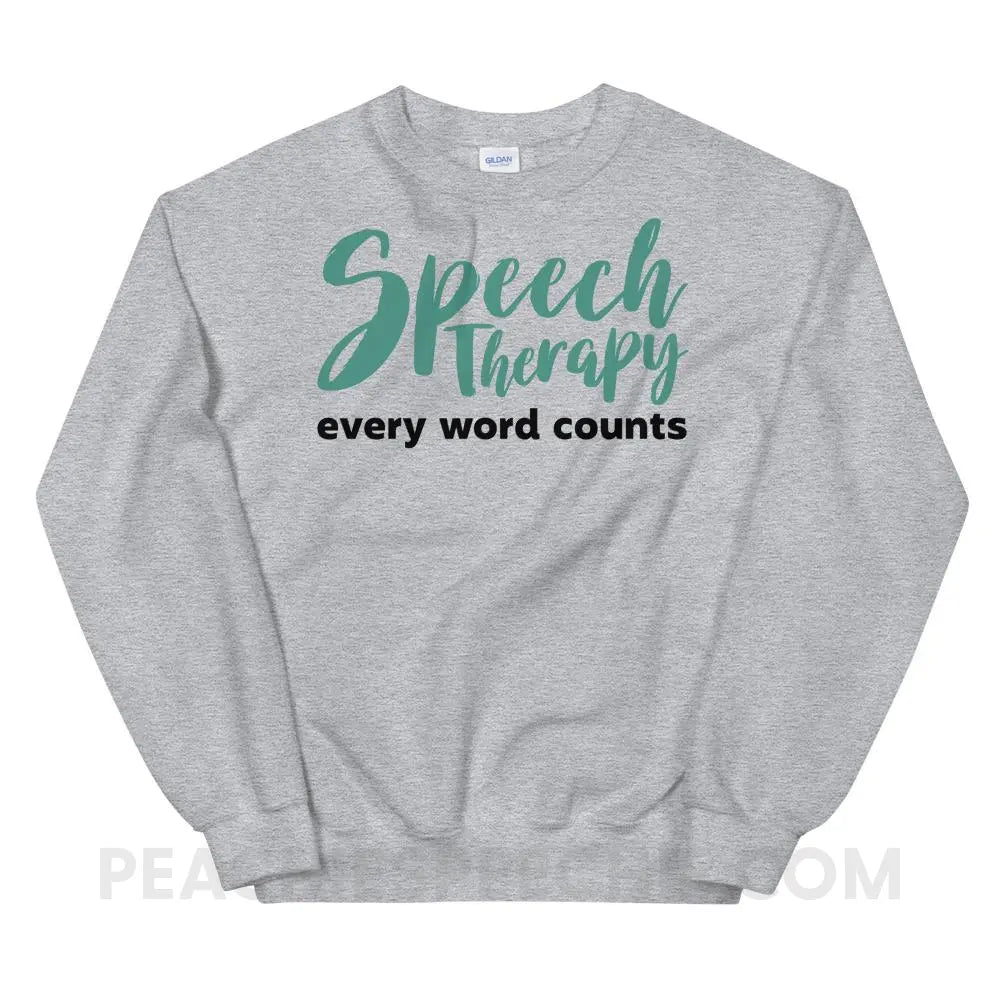 Every Word Counts Classic Sweatshirt - Sport Grey / S - Hoodies & Sweatshirts peachiespeechie.com