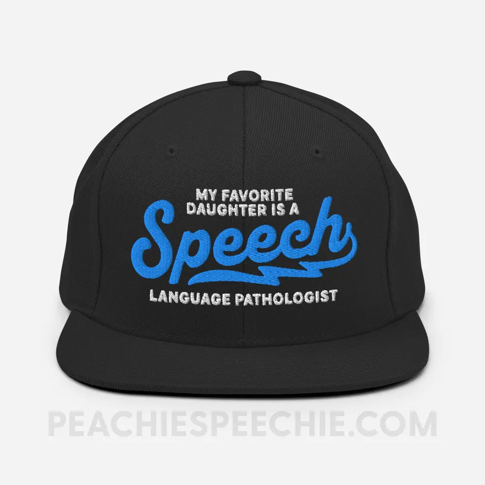My Favorite Daughter Is An SLP Premium Ball Cap - Black - peachiespeechie.com