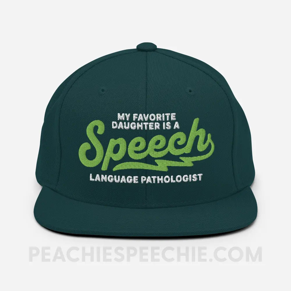 My Favorite Daughter Is An SLP Premium Ball Cap - Spruce - peachiespeechie.com