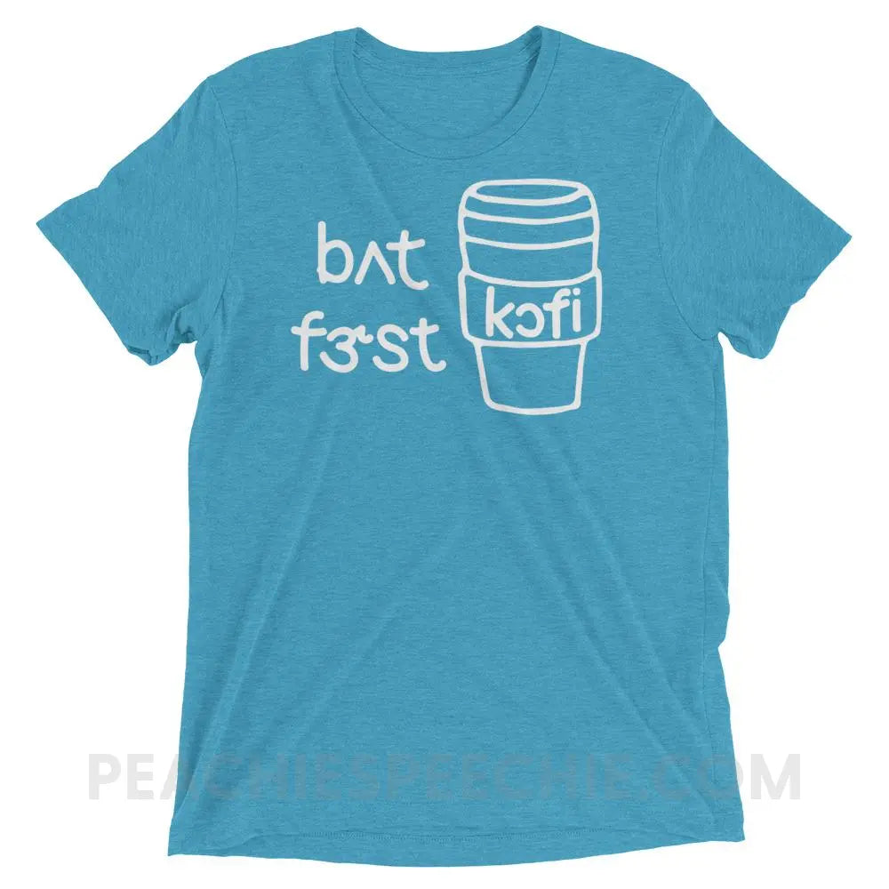 But First Coffee IPA Tri-Blend Tee - Aqua Triblend / XS - T-Shirts & Tops peachiespeechie.com