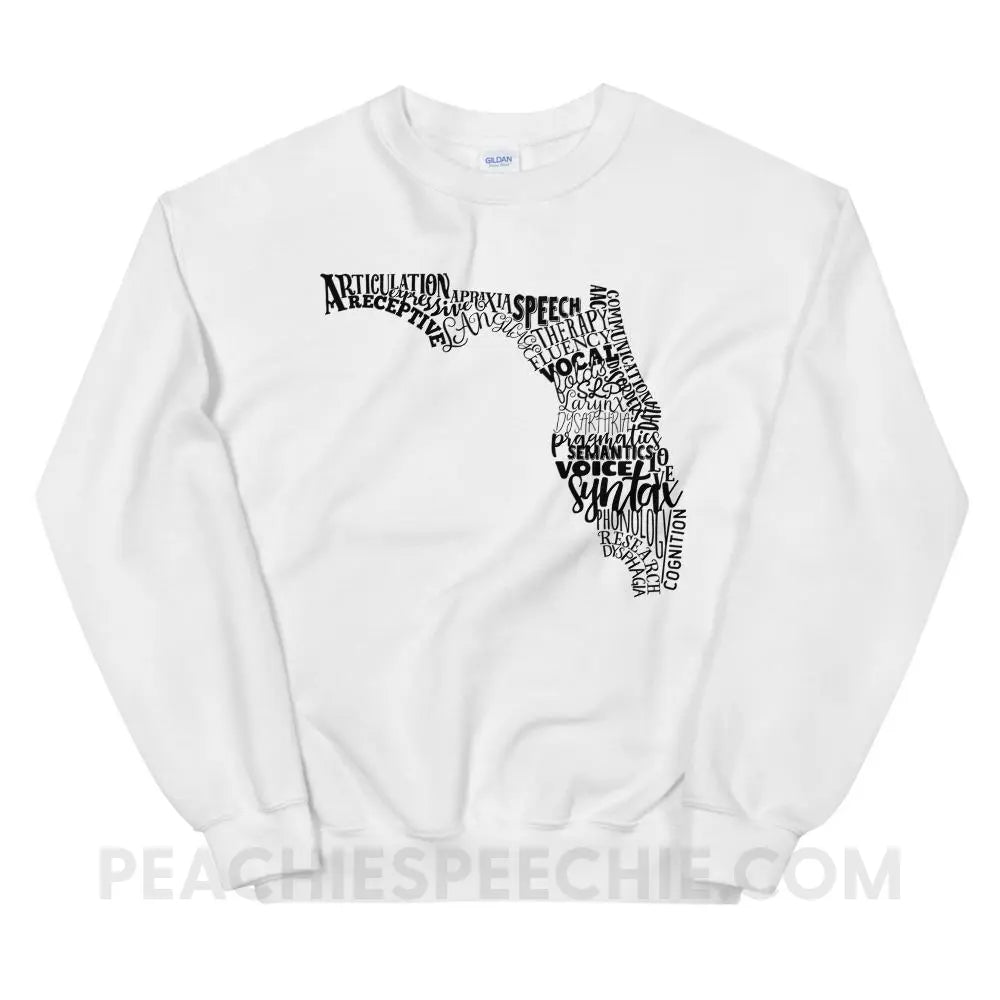 Florida SLP Classic Sweatshirt - White / S - Hoodies & Sweatshirts peachiespeechie.com