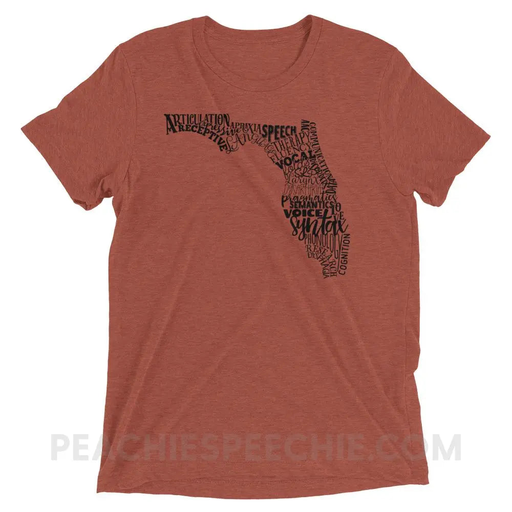 Florida SLP Tri-Blend Tee - Clay Triblend / XS - T-Shirts & Tops peachiespeechie.com