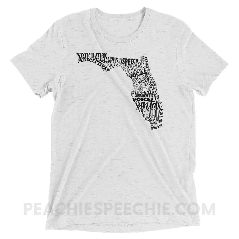 Florida SLP Tri-Blend Tee - White Fleck Triblend / XS - T-Shirts & Tops peachiespeechie.com