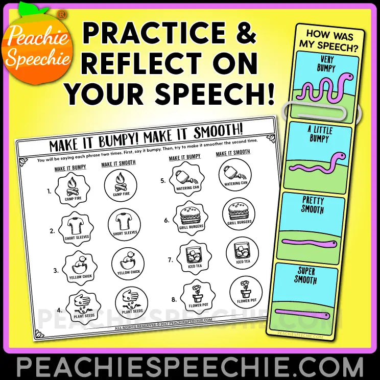Fluency Therapy Activities BUNDLE (Stuttering Therapy) - Materials peachiespeechie.com