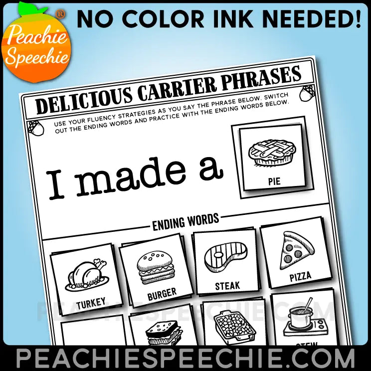 Fluency Therapy Activities BUNDLE (Stuttering Therapy) - Materials peachiespeechie.com