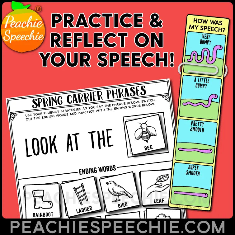 Fluency Therapy Activities BUNDLE (Stuttering Therapy) - Materials peachiespeechie.com
