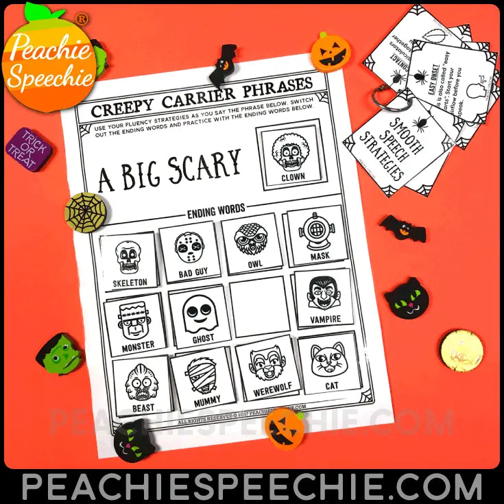 Fluency Therapy Activities BUNDLE (Stuttering Therapy) - Materials peachiespeechie.com